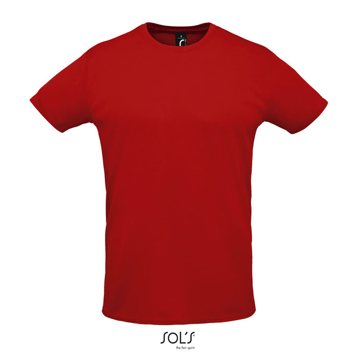 Tshirt unisexe publicitaire en polyester 130g - SPRINT Rouge 1